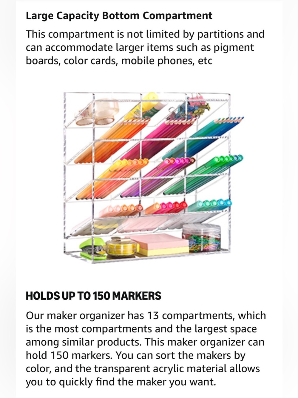 High capacity pencil, pen, marker desk organizer NIB NEW - makes